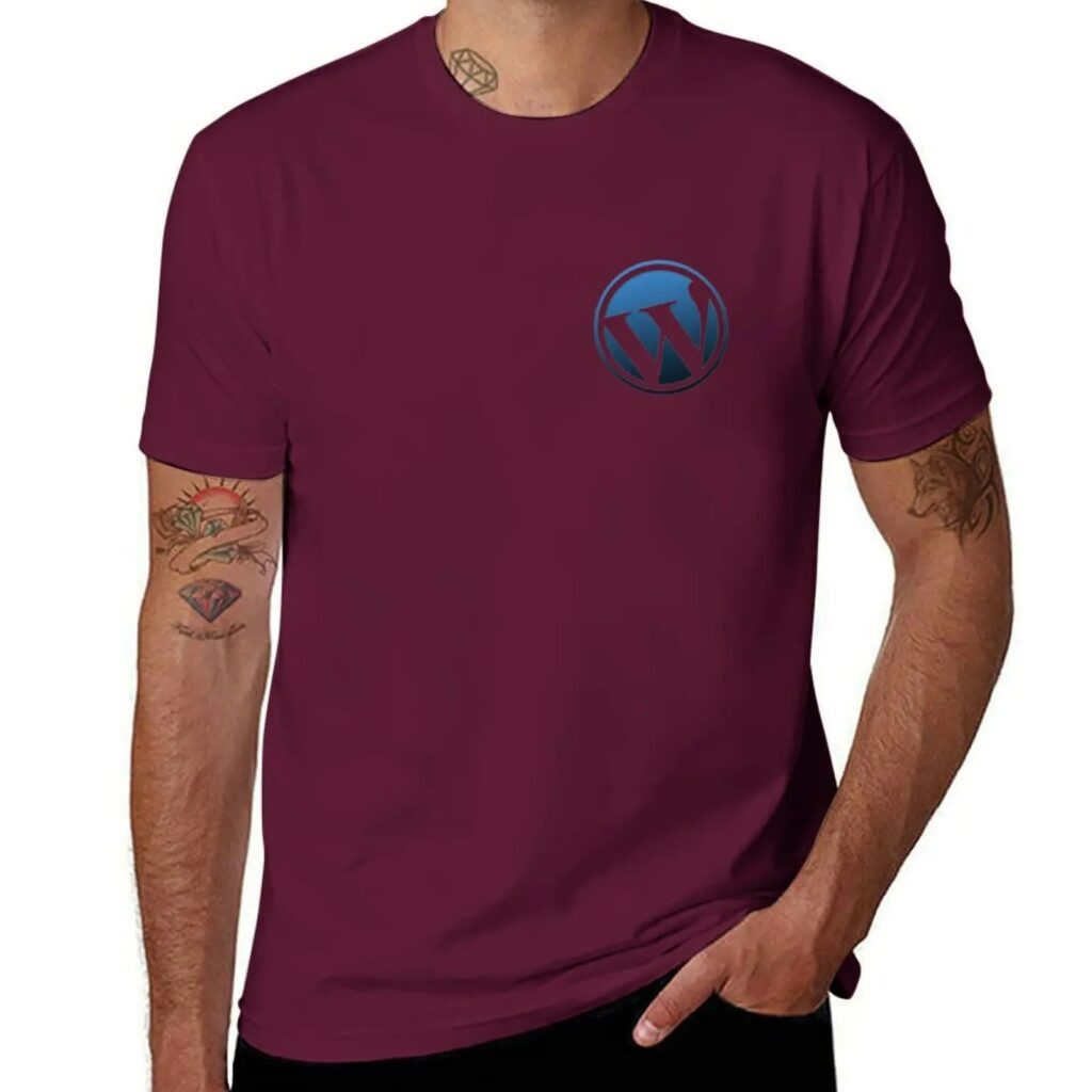 T-Shirt Logo WordPress Marron